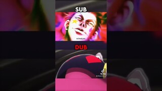 HISOKA SUB VS DUB VOICE ACTING! #anime #viral #shorts #edit #hisoka #hxh #hunterxhunter