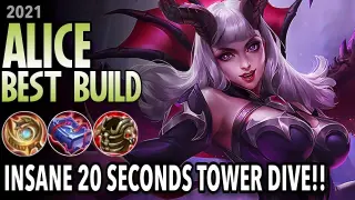 "UNLI MANA BUILD" Alice Best Build for 2021 | Alice Gameplay & Build - Mobile Legends: Bang Bang