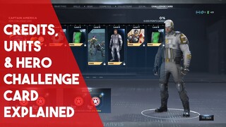 Marvel Avengers Credits, Units & Hero Challenge Card Explained