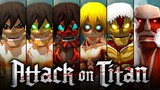 ไททันทั้งหมดในเกม Attack on Titan Tribute Game