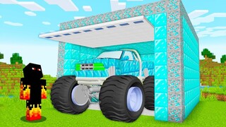 Construí un GARAJE para el MONSTER TRUCK en Minecraft!