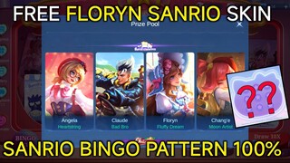 HOW TO GET FREE SANRIO SKIN | SANRIO BINGO PATTERN & FREE TOKENS | MOBILE LEGENDS