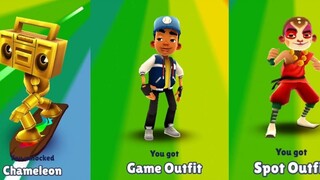 Subway Surfers Copenhagen ปลดล็อก Chameleon Tony Game Outfit & Sun Spot Outfit