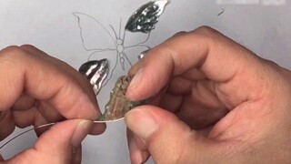 [Pemanfaatan Limbah] Seluruh proses pembuatan bros kupu-kupu dari sisa kulit kerang abalon...