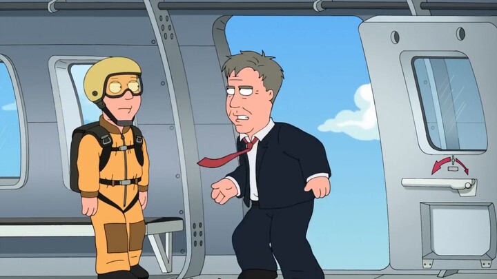 Family Guy: Pete begitu tenggelam dalam terjun payung sehingga dia lupa membuka parasutnya dan hampi