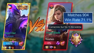 GUSION ULTRA FASTHAND VS BENEDETTA UNLI DASH🔥 Non-Meta Gusion Against Strong Assasin