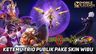 KETEMU TRIO PUBLIK PAKE SKIN WIBU ‼️ JUJUTSU KAISEN X KING OF FIGHTER - Mobile Legends