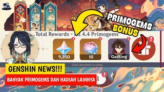 KABAR BAIK!! 60+ PULL GRATIS, KARAKTER B4 GRATIS DI VERSI 4.4 - GENSHIN IMPACT... (ENG SUB/DUB)