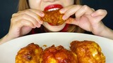ASMR 🇰🇷Korean fried chicken 🐔 🍗ไก่ทอดกรอบๆ🍗ราดซอสเผ็ดเกาหลี🇰🇷 MUKBANG