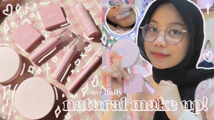 ♡ viral luvluv lipscrub review + natural daily make up! // lipcare, cushion, & more! ft. nacific ♡