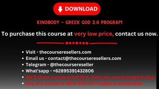 Kinobody - Greek God 2.0 Program