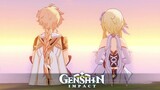 Aether and Lumine Full Conversation | Genshin Impact