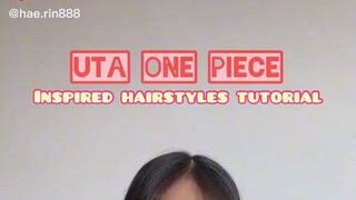 one piece uta style hair tie /cara membuat rambut seperti uta one piece//simak baik² ya nakama 🥳👍