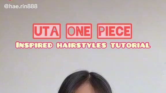 one piece uta style hair tie /cara membuat rambut seperti uta one piece//simak baik² ya nakama 🥳👍