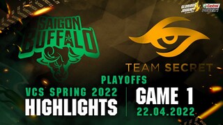 Highlights SGB vs TS [Ván 1][Playoffs][VCS Mùa Xuân 2022][22.04.2022]