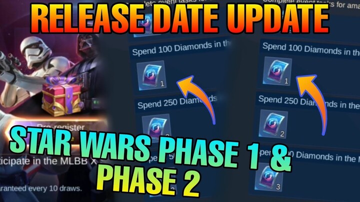 Phase 1 & Phase 2 Kimmy Star Wars Skin Event ALL RELEASE DATE - FREE TOKENS Available | MLBB
