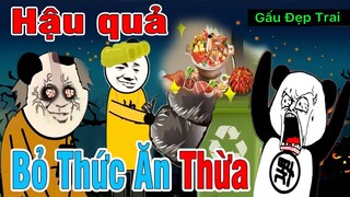 Gấu Hài Hước : HẬU QUẢ KHI BỎ THỨC ĂN THỪA | Phim Ngắn Gấu Hài Hước Kinh Dị