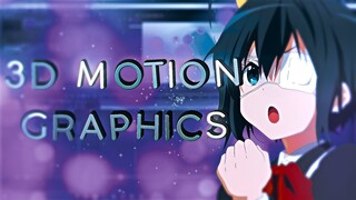 3D Motion Graphics - After Effects AMV Tutorial