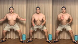 240-kg man dances sumo at home