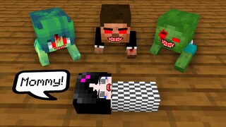 Monster School || Baby Zombies Infected Except Sadako - Minecraft Animation