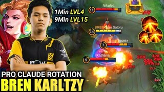 Pro Claude Rotation Fast Farm | Bren KarlTzy | Mobile Legends Bang Bang