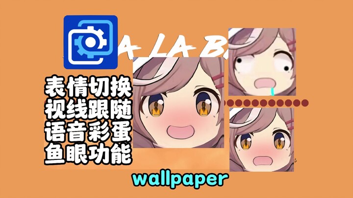 【wallpaper】傻啦吧唧的动态壁纸，视线跟随鼠标运动，表情切换，让你在wallpaper中玩到表情包