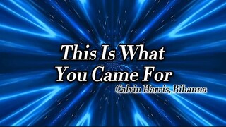 Calvin Harris, Rihanna - This Is What You Came For (Lyric)