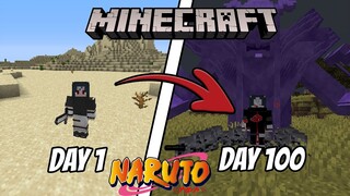 I Survived 100 days as SASUKE UCHIHA in Naruto in Minecraft...