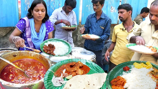 Hyderabadi Street Food Meals Chicken Rice/Veg Rice/Chicken Chapathi @ 50 Rs Only Best StreetFood