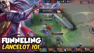 FUNNEL LANCELOT WITH THE SQUAD | LANCELOT GAMEPLAY | MOBILE LEGENDS