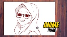 Menggambar Anime Berjilbab | Speed Art