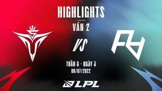 V5 vs RA | Highlights - Game 2 | Tuần 5 Ngày 3 | LPL Mùa Hè 2022