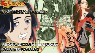 Tokyo Revengers Chapter 248 spoiler part 2 - Hakkai Terluka Parah! Rencana Licik Haitani Bersaudara!