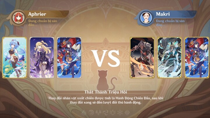 Thất Thánh Triệu Hồi | Deck Ganyu Mona vs Deck Maguu Kenki (Player vs Makri)