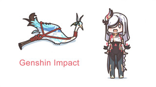 (สมุดภาพทำมือ) Genshin Impact | เชือกสีแดงของ Shenhe