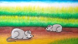 Cara menggambar tikus || Menggambar tikus di sawah || Cara menggambar dan mewarnai dengan crayon