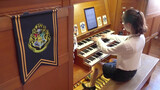 Playing Harry Potter's theme song on the organ