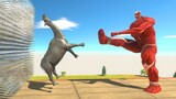 Colossal Titan Powerful Kick in Spikes - Animal Revolt Battle Simulator