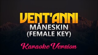 Måneskin - Vent'anni (Karaoke/Instrumental) (FEMALE KEY)