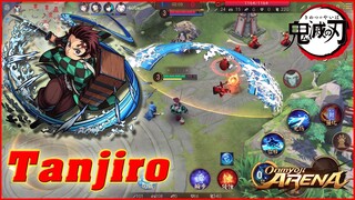 🌸Onmyoji Arena: Tanjiro KIMETSU NO YAIBA - Vào Game Moba Chơi Cực Đã Chiêu Thức Biến Ảo