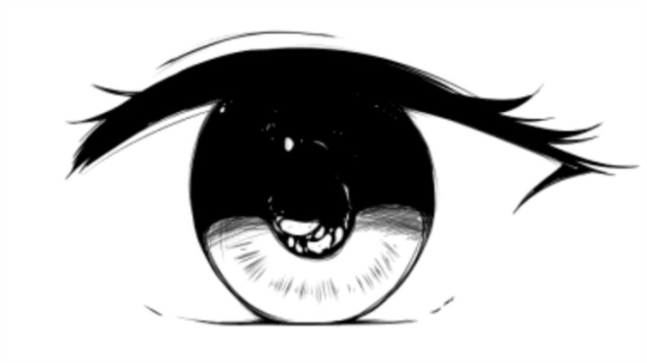 menggambar mata versi manga