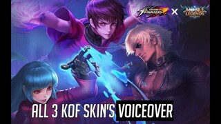 Upcoming 3 KOF skin's intro sound and voiceover