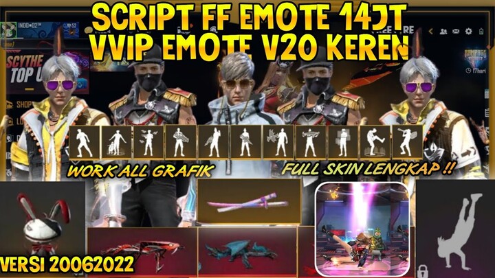 SCRIPT FF EMOTE 14JT V20 VVIP BISA DILIHAT MUSUH GLOBAL TRAINING