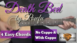 Death Bed - Powfu Guitar Chords (Guitar Tutorial)  (No Cappo / With Cappo)