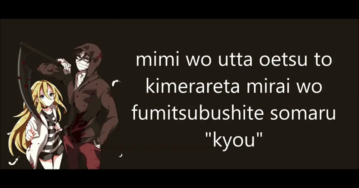 Angels Of Death Satsuriku No Tenshi 殺戮の天使 Opening Vital Masaaki Endoh Lyrics Bilibili