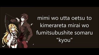 Angels Of Death / Satsuriku no Tenshi (殺戮の天使) Opening -【Vital】- Masaaki Endoh Lyrics .