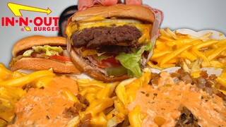 ANIMAL STYLE FRIES AND BURGERS ANIMAL STYLE IN-N-OUT MUKBANG! + CHEESY FRIES