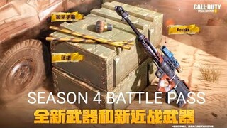 CONFIRMED BATTLE PASS FOR SEASON 4 + NEW MELEE & SNIPER & MORE!! CODM MOBILE