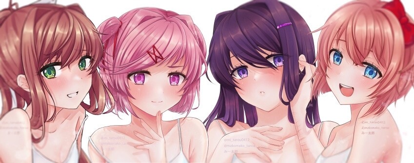 The warm and cozy scene I thought I would have before entering the literature club vs...