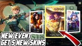 HOW TO GET 5 SKINS END SEASON NEW EVENT MOBILE LEGENDS BANG BANG